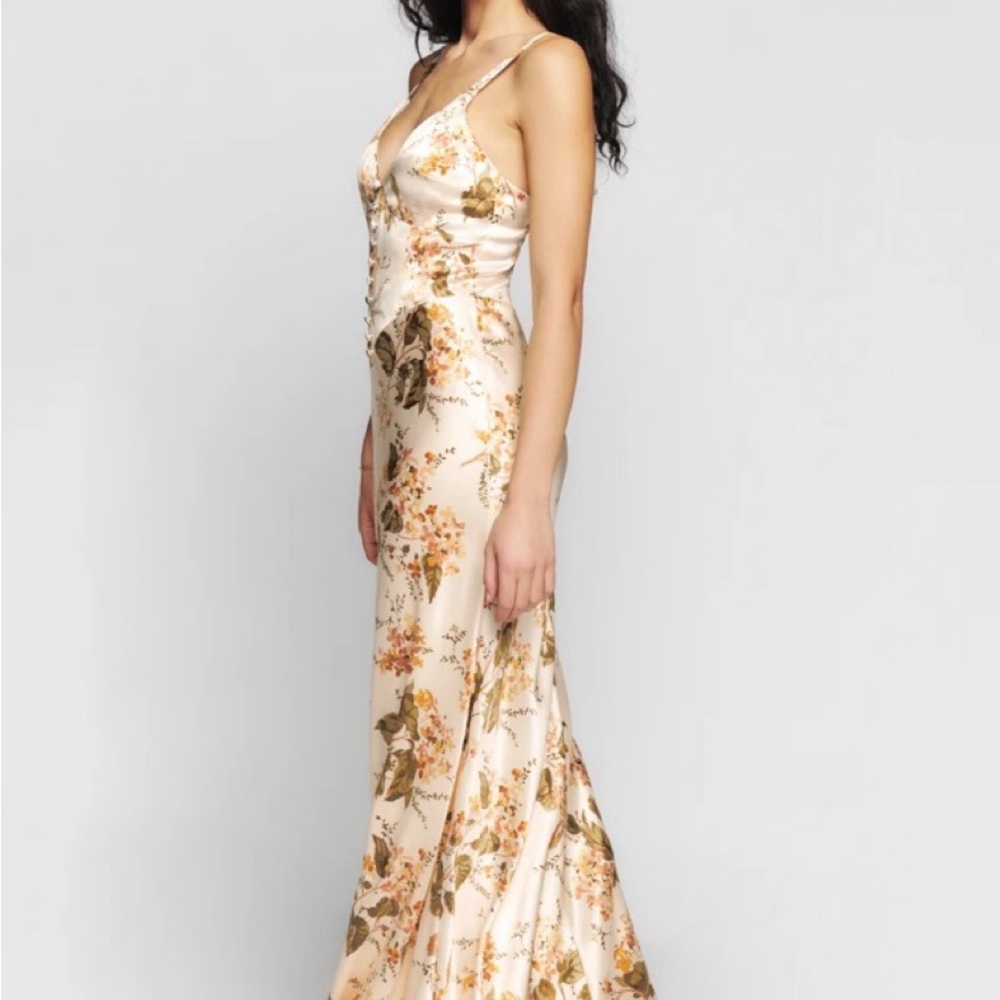 Reformation Esa Silk Gown in Bella